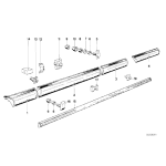 Listwa błotnika tył prawa BMW E24 628 630 633 635 - 51131839134