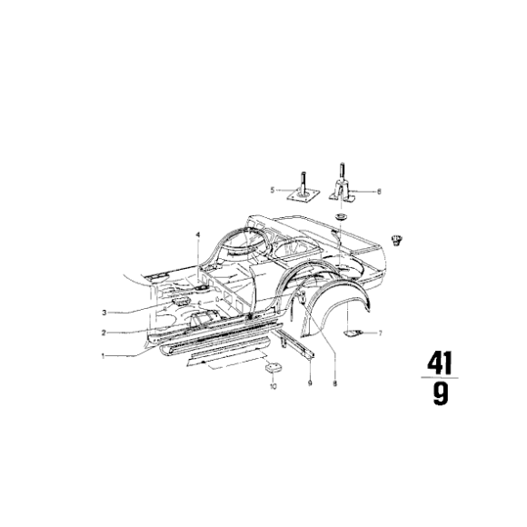 41351840033 Mocowanie podnośnika samochodowego 114 E9 NK 1500 1600 2002 2000 - 41351840033 - Części oryginalne BMW Łódź | Sklep internetowy BMW
