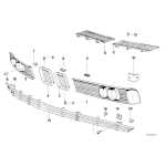 51131843535 Krata wlotu powietrza lewa BMW E24 628CSi 630CSi 633CSi 635CSi M635CSi M6 - 51131843535 - Części oryginalne BMW Łódź | Sklep internetowy BMW