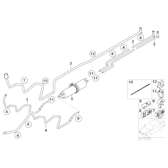 Filtr paliwa z regulatorem ciśnienia BMW E65 E66 730i 735i 740i 745i 750i - 16126750475