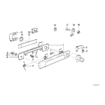 Podkładka uchwytu klamki drzwi przód lewa BMW E24 E23 728 730 732 733 735 745 628 630 633 635 M6 - 51211847591