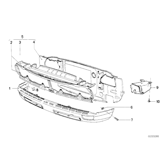 Pas przód BMW E12 518 518i 520 520i M10 - 41331848180