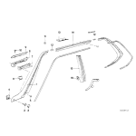 Wkładka listwy rynienki prawa BMW E24 628 630 633 635 M6 - 51131859622