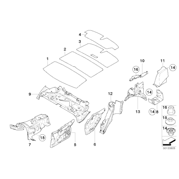 Nakrętka z tworzywa BMW E28 E30 E31 E32 E36 E34 E38 E46 E39 E53 E60 E61 E63 E65 E70 E71 E81 E84 E83 E87 E90 F01 F10 F15 F20 F30 