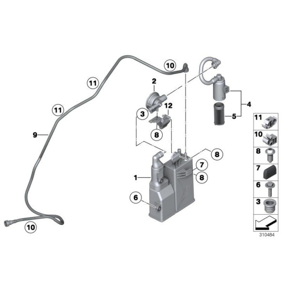 Filtr paliwa BMW E82 E84 E90 E91 E92 F01N 128 135 320 323 325 328 330 335 740 750 - 16137161329