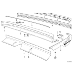 Uszczelka zderzaka tył BMW E24 630CSi 633CSi 635CSi M6 wersja USA - 51121869756