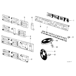 Emblemat klapy tył BMW E12 E3 E9 518 520 525 528 530 535 - 51141872327