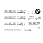 Emblemat klapy tył BMW E24 628 633 630 635 M6 - 51141872329