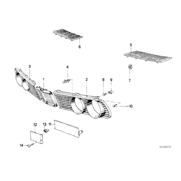 51711873623 Osłona lewa krata BMW E28 518 518i 520i 524d 525e 524td 525i 535i 528i M5 M535i - 51711873623 - Części oryginalne BMW Łódź | Sklep internetowy BMW
