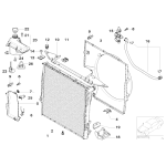 Chłodnica wody BMW E53 X5 3,0d 4,6is 4,8is - 17101439101