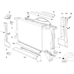 Uszczelka obudowy chłodnicy BMW E32 E34 E36 730 735 740 750 518 520 525 530 535 540 M5 316 318 320 325 328 M3 - 17101712609