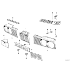 Atrapa nerki E30 BMW 316 318 320 323 325 - 51131884350