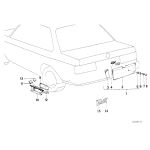 Osłona pod tablicę rejestracyjną BMW E30 316 318 320 323 325 prod. do 1987-09 - 51131888450
