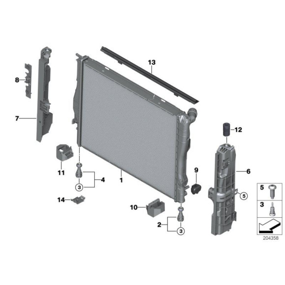 Tulejka sterująca BMW E81 E87 E89 E90 E91 E92 E93 E84 X1 M3 116 118 120 125 128 130 316 320 M3 328 330 - 17107523260