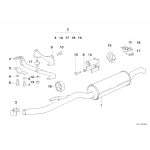 Dystans gumowy tłumika BMW E21 E30 E36 E38 E39 E34 - 17111113699