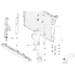 Odbojnik gumowy chłodnicy BMW E28 E30 E31 E32 E34 E36 E46 E83 X3 E85 Z4 - 17111178412