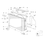 Uchwyt chłodnicy BMW E30 E34 E32 E31 316 318 320 325 325 730 740 530 540 840 - 17111178449