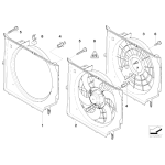 Osłona wentylatora BMW E46 320i 323i 325i 328i 330i - 17111436259