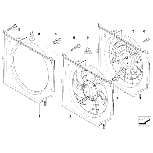 Osłona wentylatora BMW E46 320i 323i 325i 328i 330i - 17111436259
