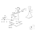 Tulejka koszyczek drążka zmiany biegów BMW E24 E23 E30 E31 E32 E34 E36 E38 E39 E46 E53 X5 E60 E63 E81 E84 E90 F10 F13 F20 F30 G0