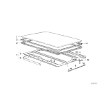 Uszczelka szyberdachu tylna BMW E21 E30 316 318 320 323 325 324 M3 - 54121906999