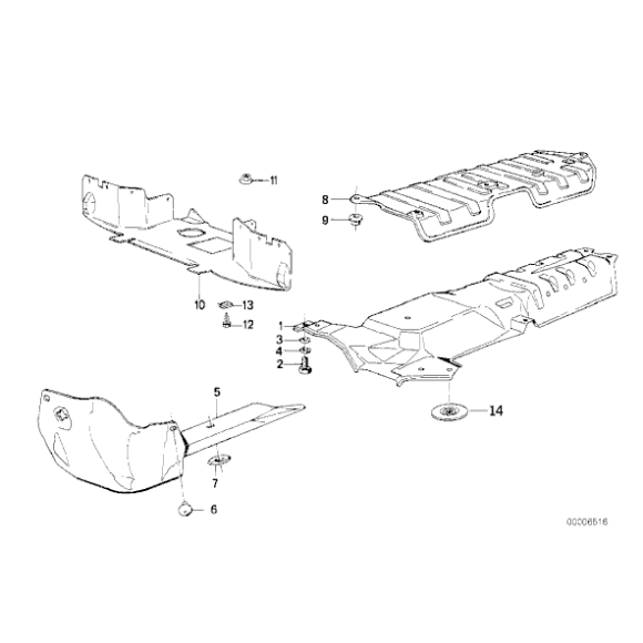 Izolacja termiczna osłona nadwozia BMW E30 316 318 320 323 325 - 51481911009