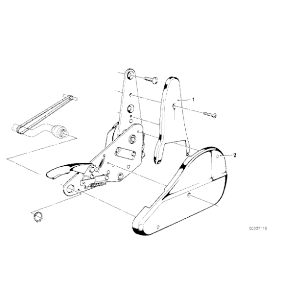 Osłona okucia siedzenia dolna zewnętrzna lewa BMW E23 E28 - 52101912403
