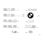 Emblemat naklejany tylny "i" BMW E12 E21 E23 E24 E28 E30 E32 - 51141916137