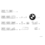 Litera literka "E" na tylną klapę BMW E28 E30 525e 528e 325e eta - 51141916138
