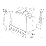 Osłona wentylatora chłodnicy BMW E34 520i 525i M50 z klimatyzacją- 17111712686