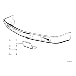 Osłona spoilera przód lewa BMW E28 518i 520i 524d 524td 525e 525i 528i 535i - 51711919943