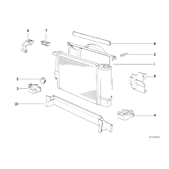 Korpus wentylatora z klapami BMW E36 Z3 316i 318i 316g - 17111723067