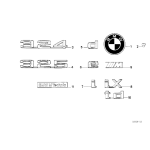 Emblemat naklejany tył BMW E30 325 - 51141924867