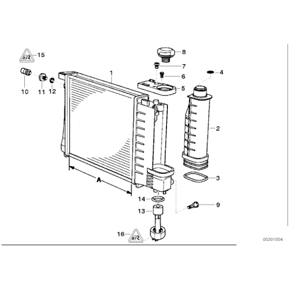 Pokrywka osłona chłodnicy BMW E36 Z3 316i 318i 318ti 318is M40 M42 M43 M44 - 17111728722