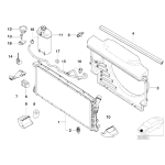 Listwa uszczelka chłodnicy BMW E38 E39 725 728 730 735 740 750 520 523 525 528 530 535 540- 17111737713