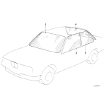 51311933988 Tylna szyba zielona - 51311933988 - Części oryginalne BMW Łódź | Sklep internetowy BMW