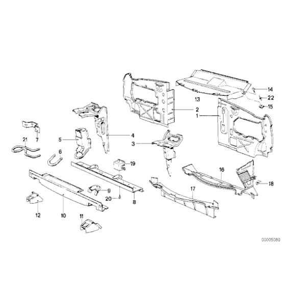 Ucho holownicze tył lewe BMW E28 535i M535i - 41111934651