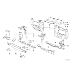 Ucho holownicze tył prawe BMW E28 535i M535i - 41111934652