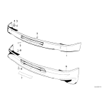 Śruba zaciskowa mocowanie spoilera przód BMW E30 316 318 320 323 325 - 51711936999