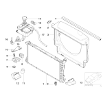 17112247894 Uchwyt mocowanie chłodnicy wody prawy BMW E39 520d 525d 530d - 17112247894 - Części oryginalne BMW Łódź | Sklep internetowy BMW