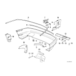 Uszczelka zderzaka tył BMW E31 840 850 - 51121940756