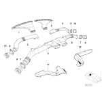 Kanał grzewczy lewy BMW E31 840 850 - 64221940831