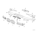 Kratka ozdobna wlotu powietrza prawa BMW E31 840i 840Ci 850Ci 850CSi - 51131940908