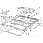 54121940976 Prowadnica szyberdachu prawa BMW E31 840i 840Ci 850Ci 850CSi - 54121940976 - Części oryginalne BMW Łódź | Sklep internetowy BMW