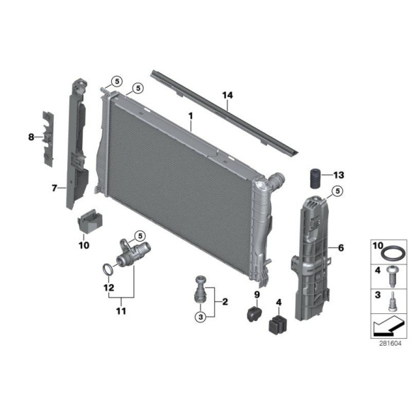 Tulejka sterująca BMW E81 E87 E88 E90 E91 E92 E93 - 17117529497