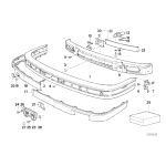 Pokrywka zaślepka zderzaka przód BMW E30 316 318 320 323 324 325 - 51111953644