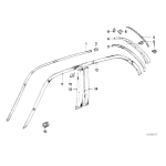 Listwa ozdobna rynienka shadow line tył lewa BMW E30 316 318 320 324 325 - 51131953671