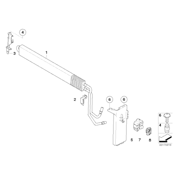 Łożysko gumowe mocowanie chłodnicy BMW E70 E71 X5 X6 F15 F16 I01 I12 i3 i8 - 17117553480