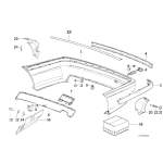 Osłona zderzaka tył BMW E36 320i 323i 325i 328i - 51121960727