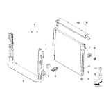 Chłodnica wody silnika BMW E70 X5 3,0si 4,8i prod. od 2009-12 - 17117585036